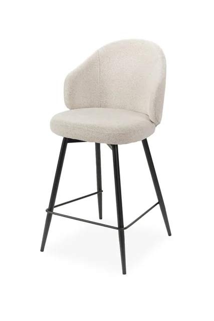 Tabouret COZY KUIZI, Blanc d'argent, référence 020060