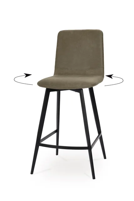 Tabouret pivotant YUMI KUIZI, Vert Olive, référence 020080