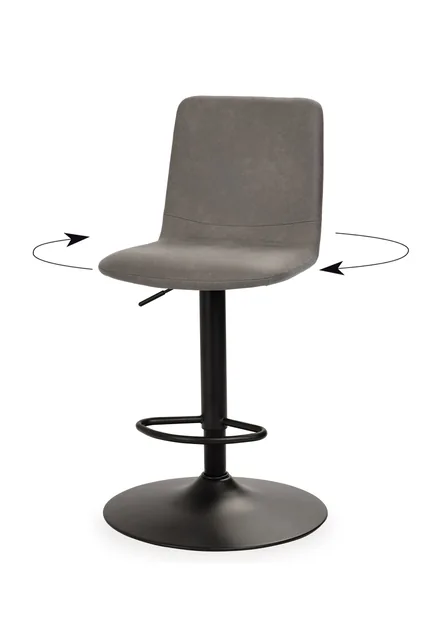 Tabouret pivotant YUMA KUIZI, Gris Anthracite, référence 020088