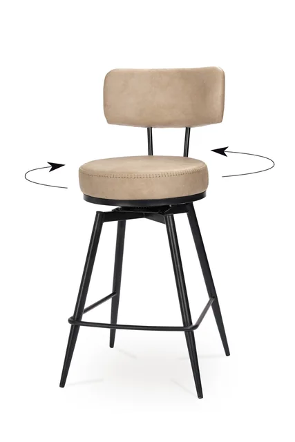 Tabouret pivotant RONDA KUIZI, Beige, référence 020104