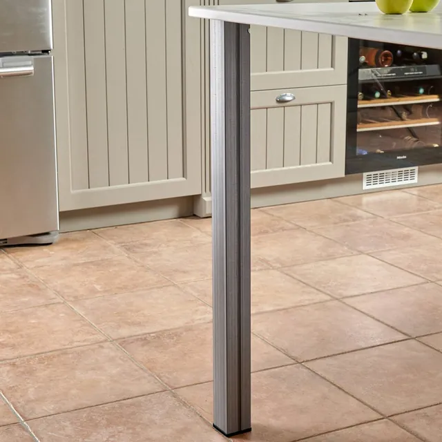 Pieds de table carré en acier MSA, référence 43R-AB