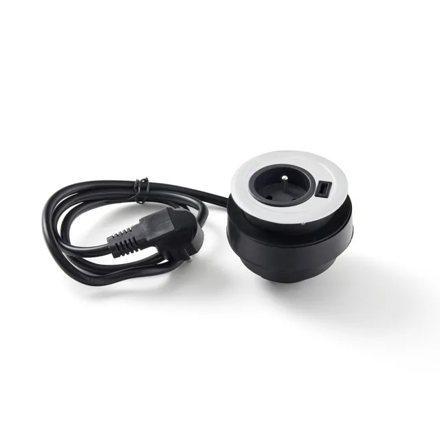 Bloc prise DOT + USB, affleurant, sans clapet MSA, référence 014B