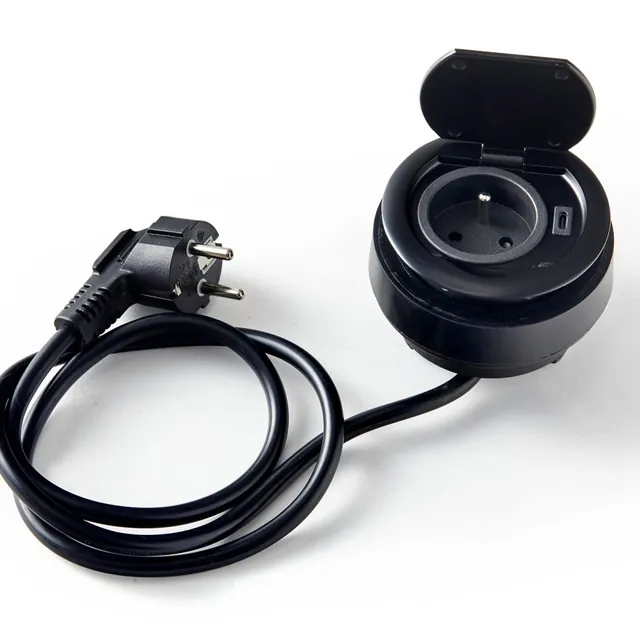 Bloc prise affleurant avec prise USB-C MSA, référence 024N-UC