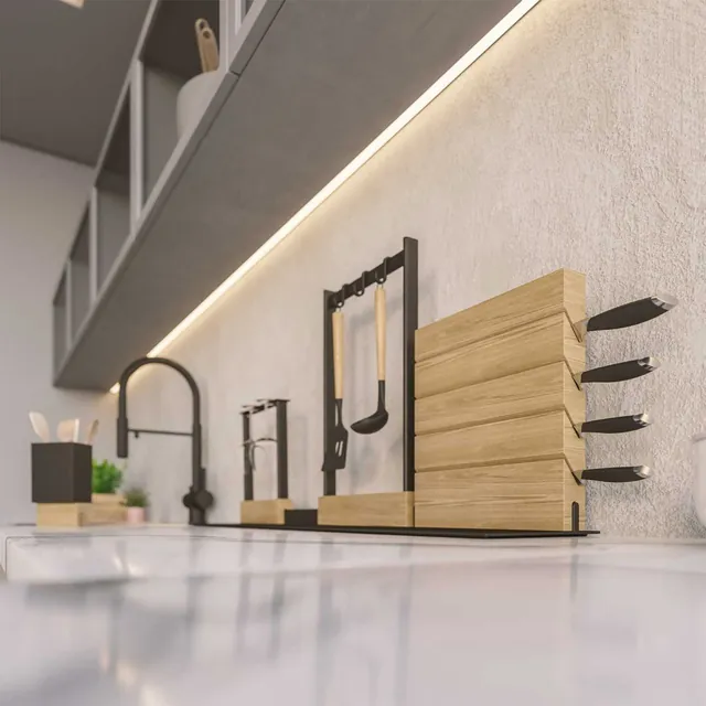Porte-couteaux en bois MSA, référence T1470