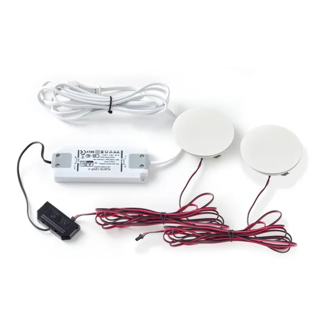 Kit de 2 spots de bibliothèque décoratif MSA, référence KLP22W