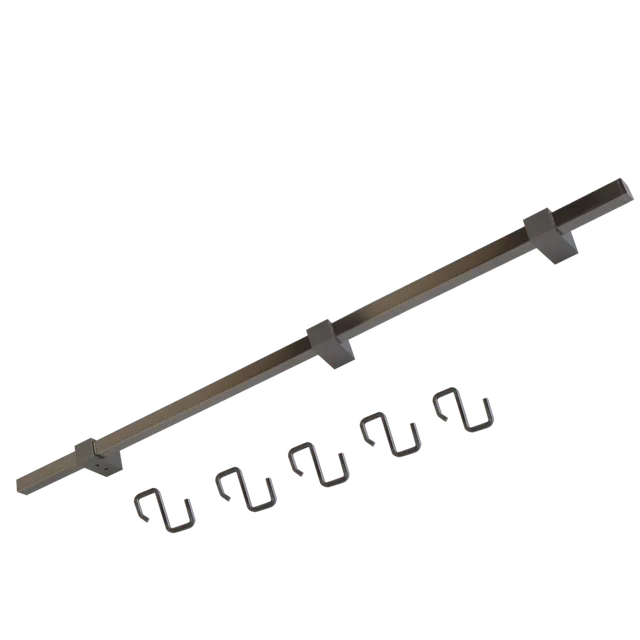 Kit barre de crédence carrées 15 x 15 mm MSA, référence D1310