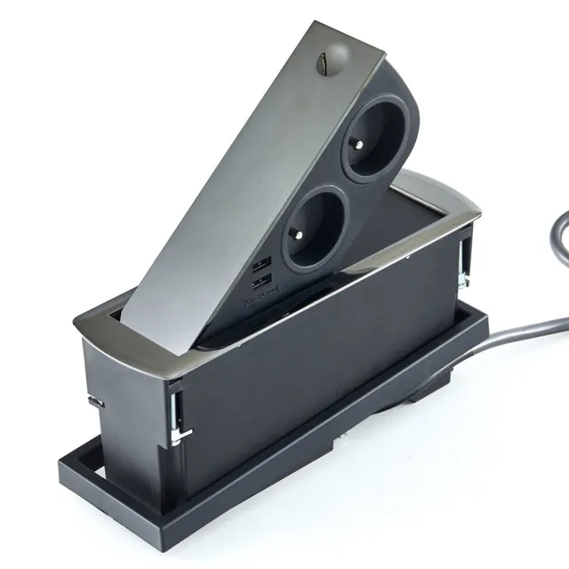 Bloc 2 prises CIZO + 2 ports usb affleurant MSA, référence 035CN