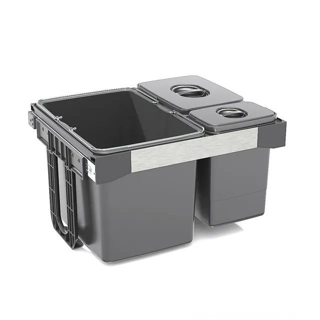 Tri sélectif - Poubelle collecteurs pour meuble de 600mm MSA, référence 9076