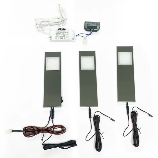 Kit 3 profils LED extra-plat 2,6 W MSA, référence KL9330