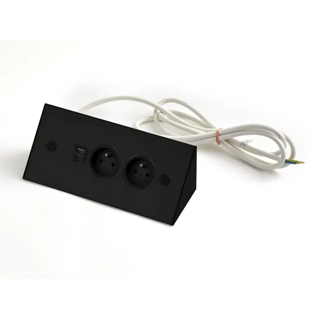 Bloc 2 prises d'angle avec port USB A/C MSA, référence A9765-AC