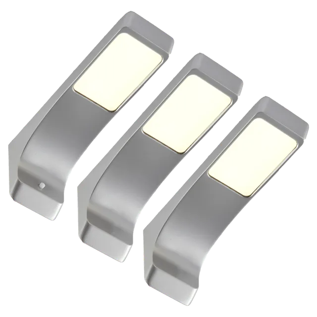 Kit 3 spots LED d'angle CURV en ABS alu - 3 x 2,5 W MSA, référence KL3425