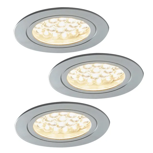 Kit 3 spots led 2,4 W Extra-plat MSA, référence KLR324W