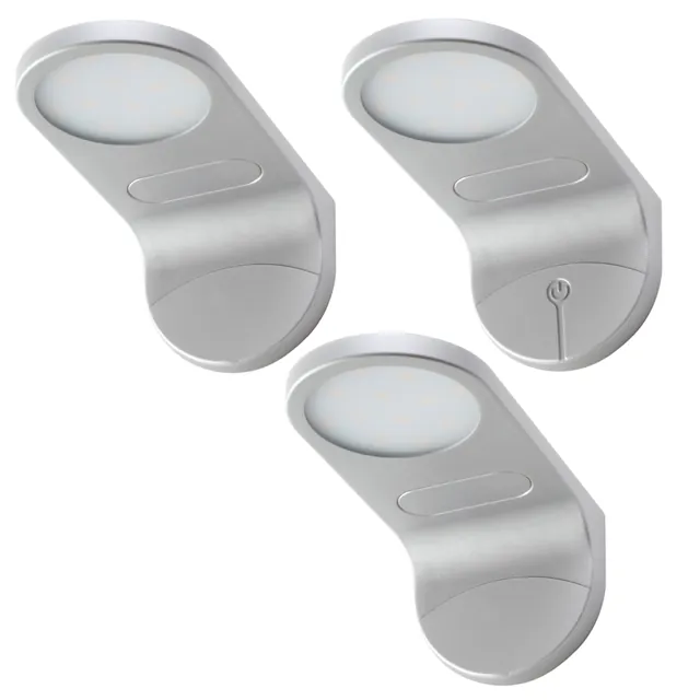Kit 3 spots LED d'angle en ABS alu MSA, référence KL3325