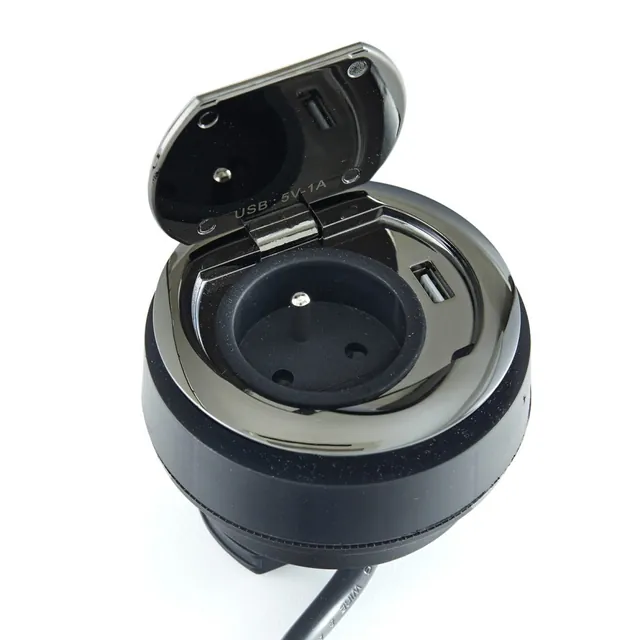 Bloc prise affleurant Ring avec port USB MSA, référence 024CN