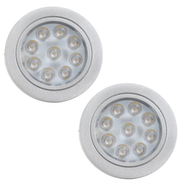 Kit 2 Spots LED extra-plat alu MSA, référence KLR25W