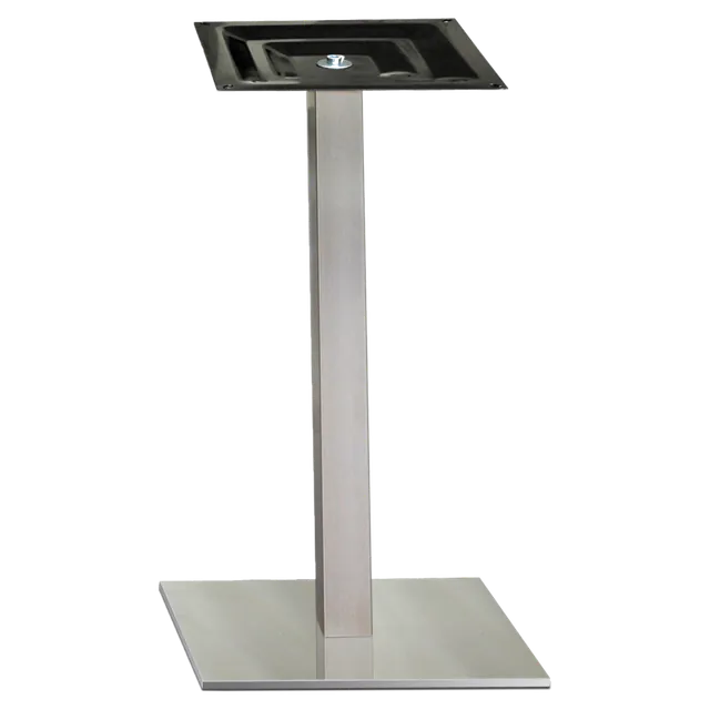 Pied central carré en acier inoxydable AISI 304 MSA, référence D53IB