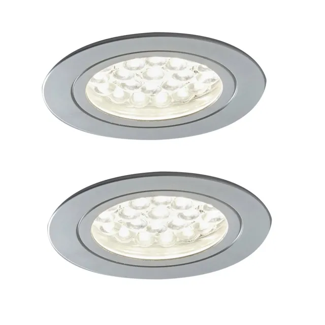 Kit de 2 spots LED Extra-plat 2,4W MSA, référence KLR225W