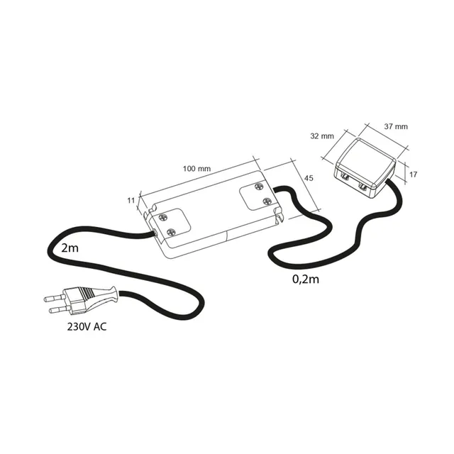 Convertisseur 12 V (DC) MSA, référence T06LED