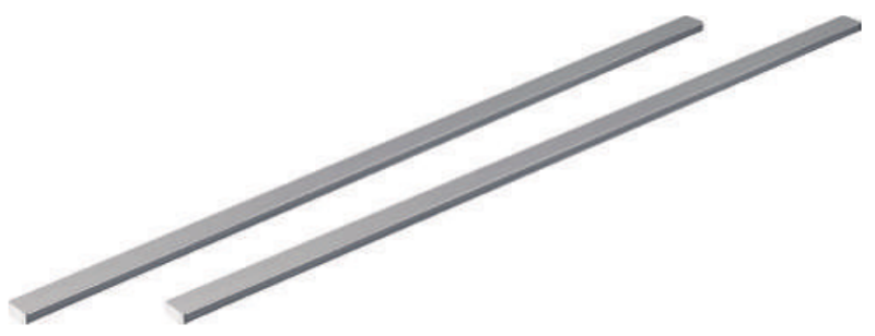 BORA Baguettes latérales pour table de cuisson 515 mm · USL515