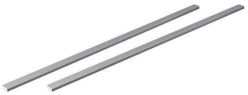 BORA Baguettes latérales pour table de cuisson 515 mm · USL515