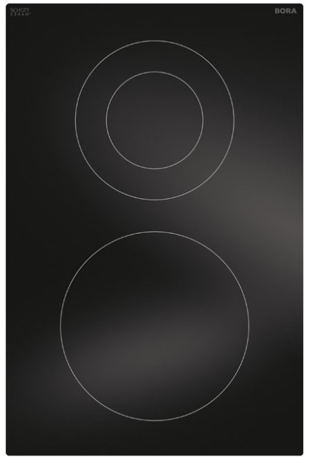 BORA Professional table vitrocéramique Hyper, 2 zones, 1 cercle/2 cercles — PCH2